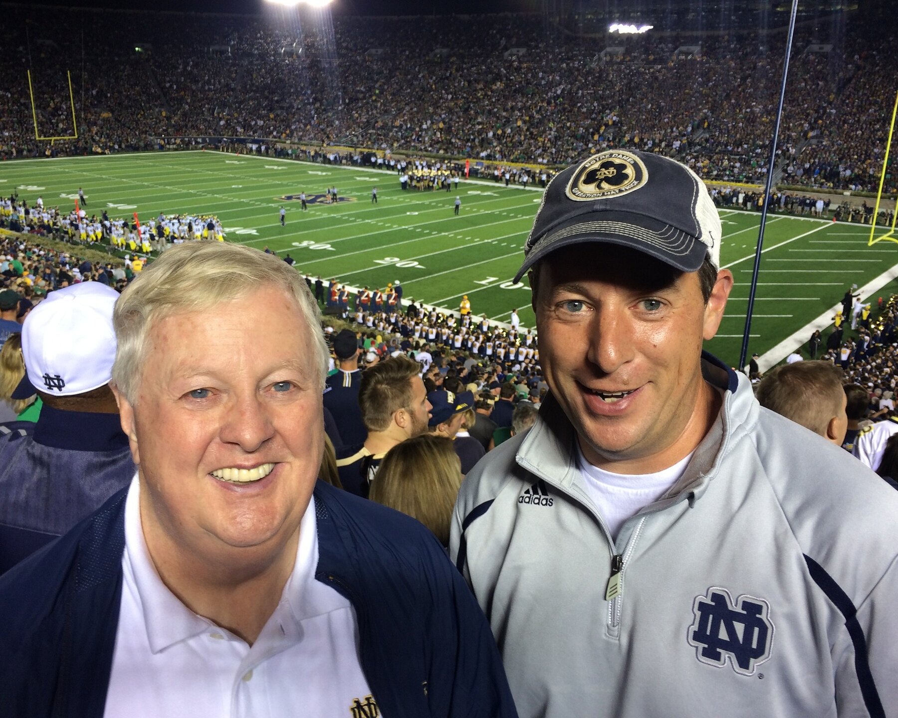 Tom Snyder at a Notre Dame football game