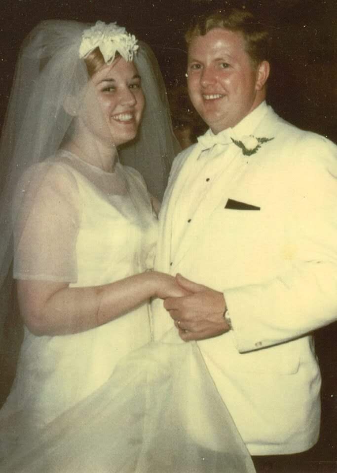 Tom and Ann Snyder on their wedding day
